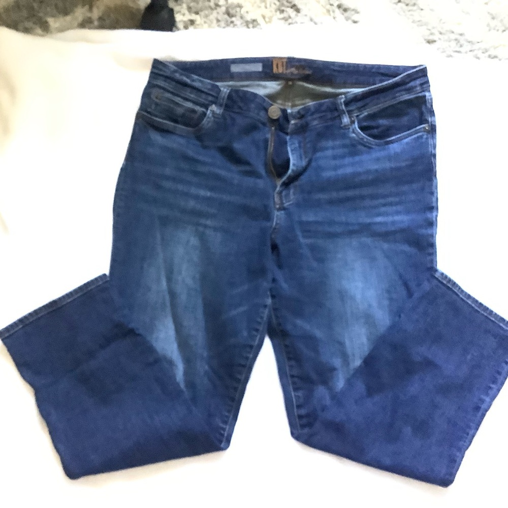 Kut from the Kloth Dark Blue Jeans  Straight - Wider Leg